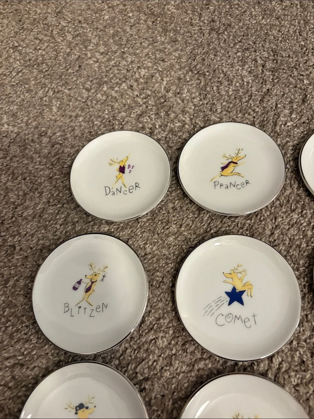 Pottery Barn - Set of 9 Reindeer coasters